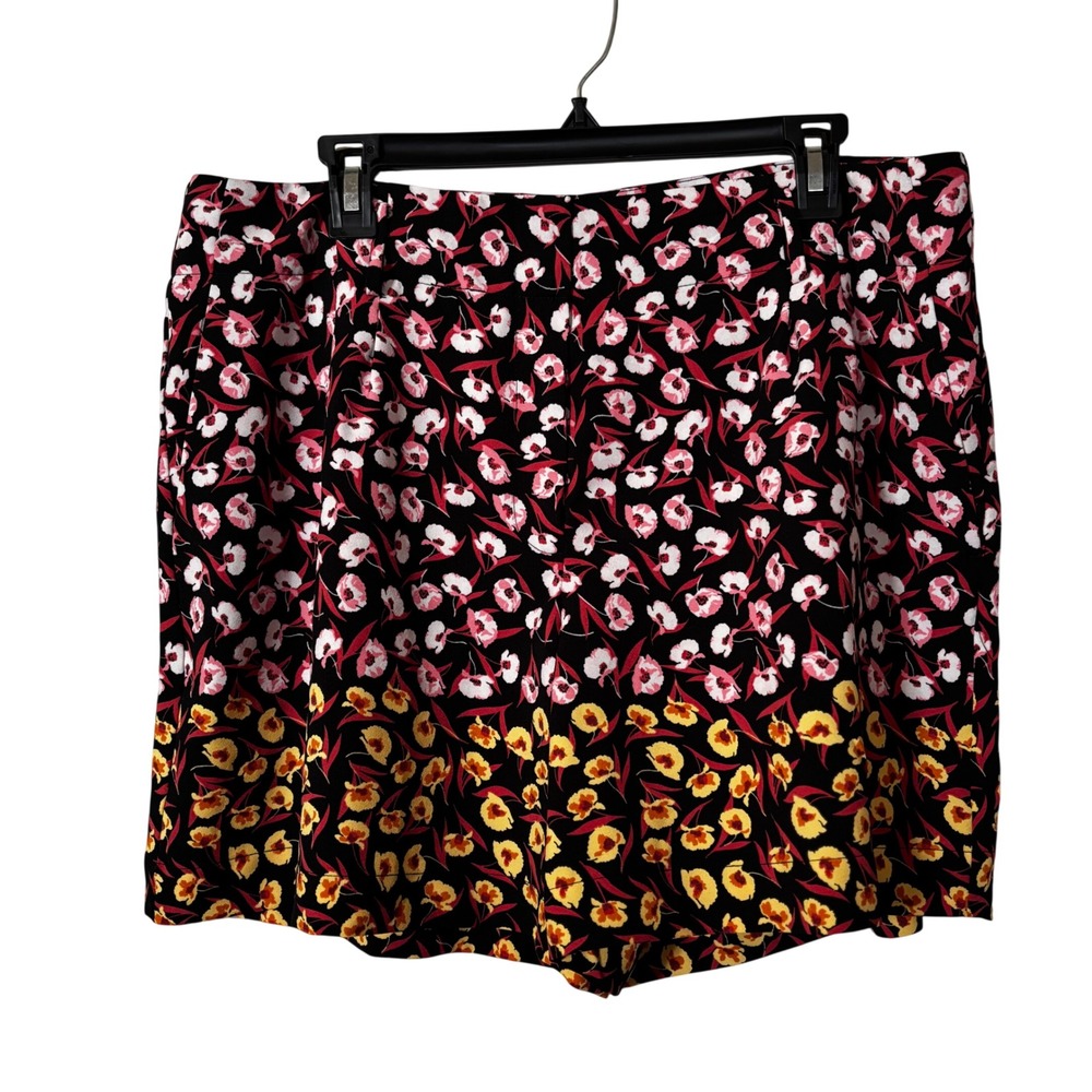 Ann Taylor Factory Women's Shorts Large Floral High Rise Multicolor